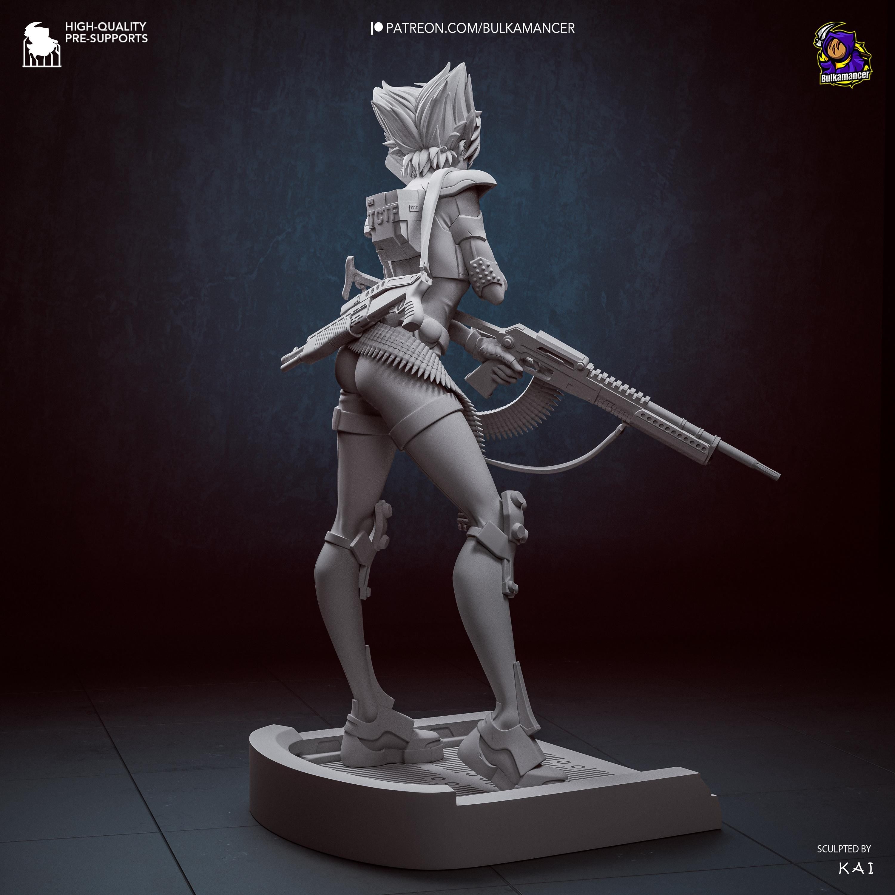 Exceptional Operative - Cyberpunk Agent Action Game Konoko Oni Resin Figure 16K