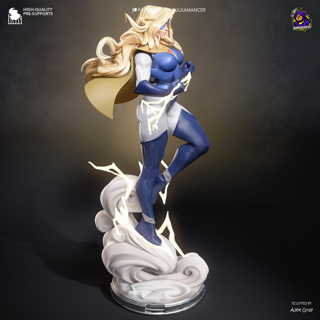 The Golden Ignition - Blaze Operative Solar Runner Blonde Blazer Resin Figure 16K