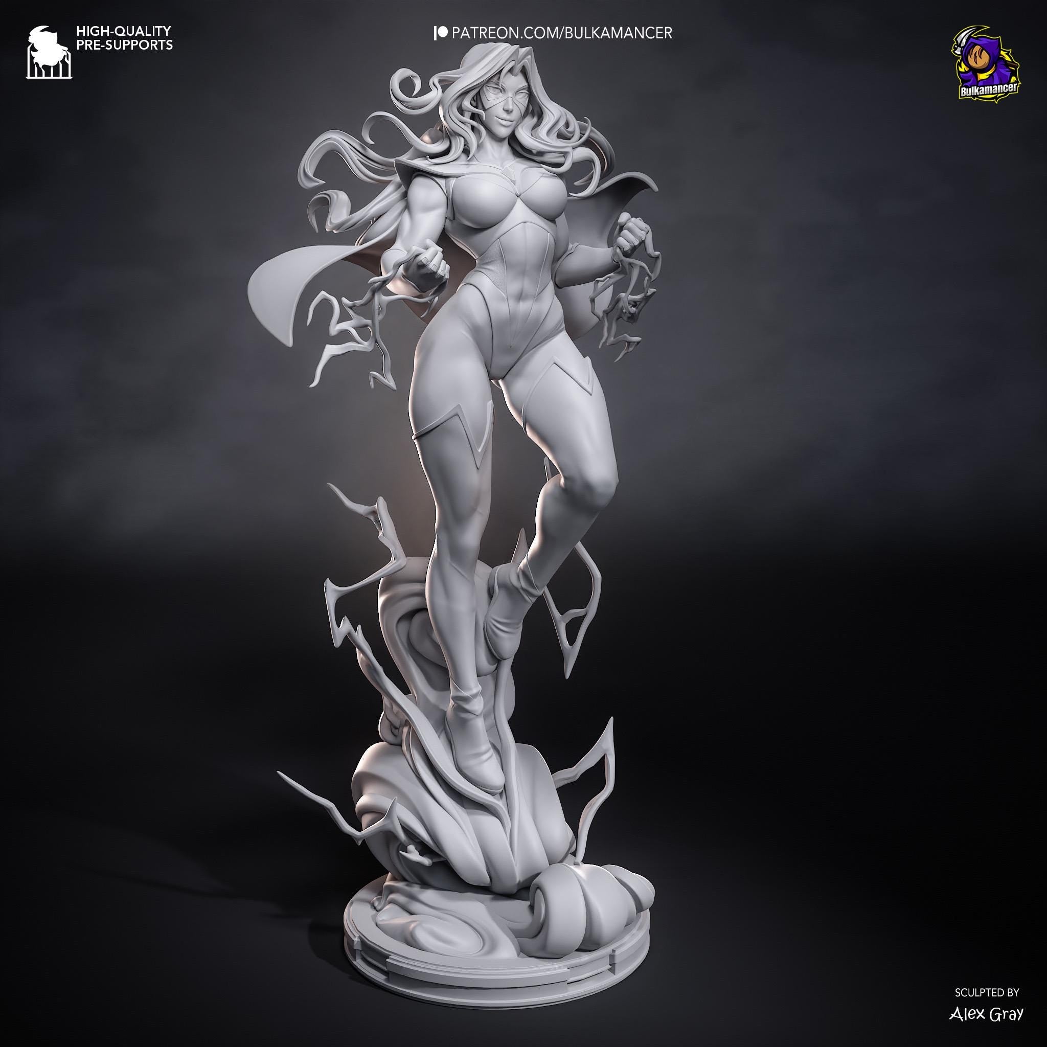 The Golden Ignition - Blaze Operative Solar Runner Blonde Blazer Resin Figure 16K