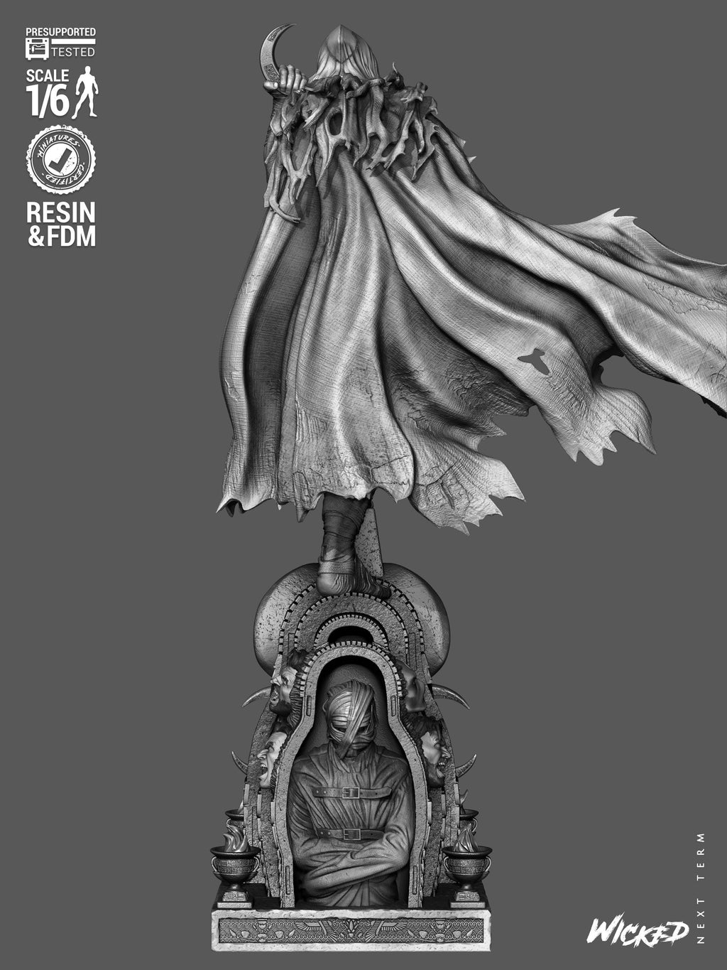 The Lunar Warden - Vigilante Midnight Guardian Spector Moon Knight Resin Figure 16K