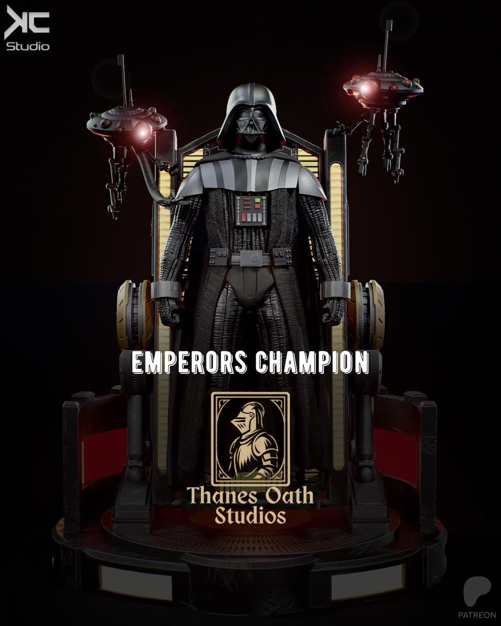 Emperors Champion - Sci-fi Dark Lord Chosen One Darth Vader Resin Figure 16K