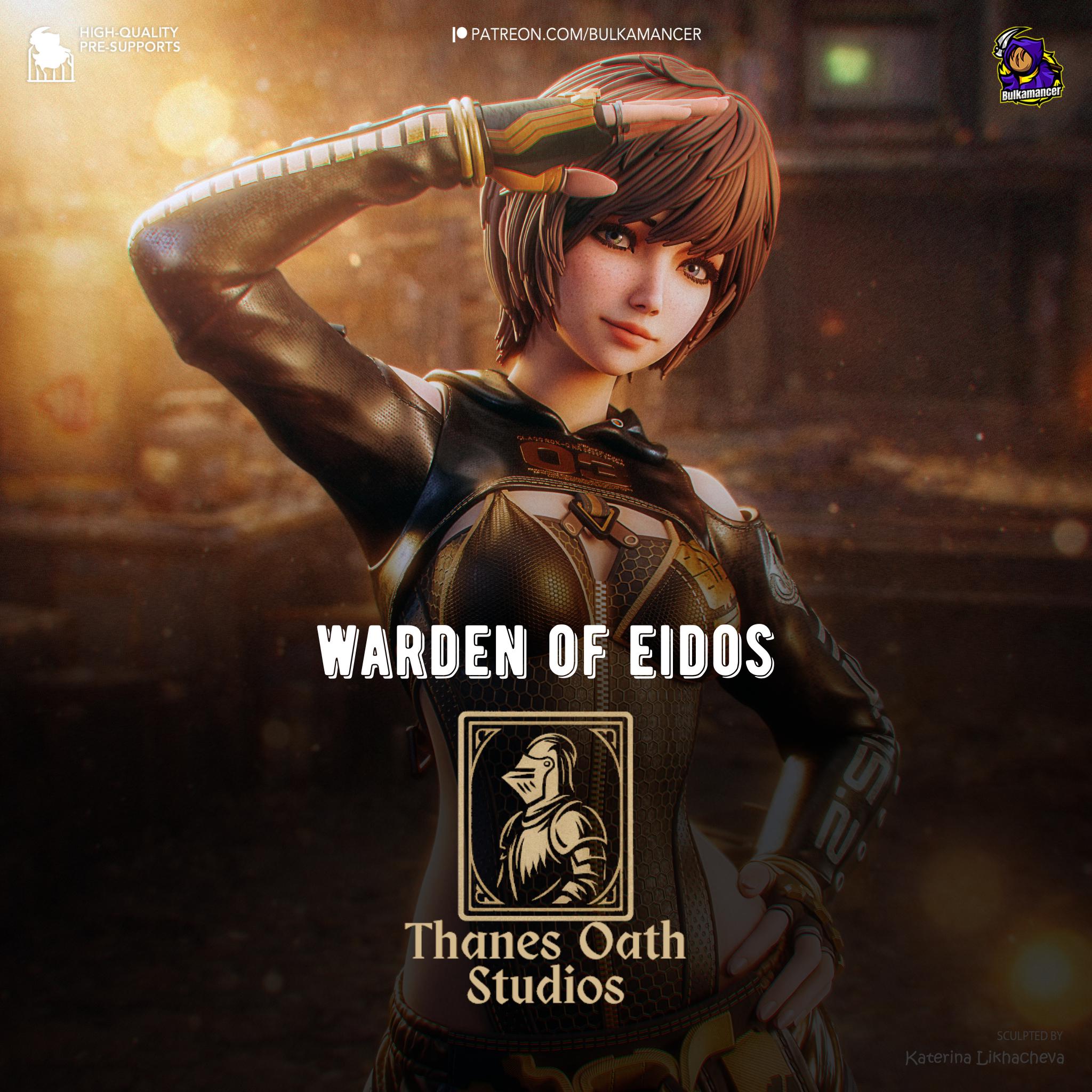 Warden Of Eidos - Sci-fi Cyber Support Futuristic Cyberpunk Lily Resin Figure 16K