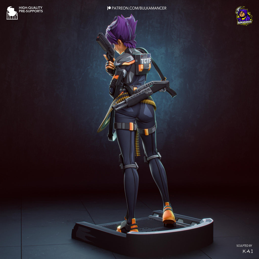 Exceptional Operative - Cyberpunk Agent Action Game Konoko Oni Resin Figure 16K