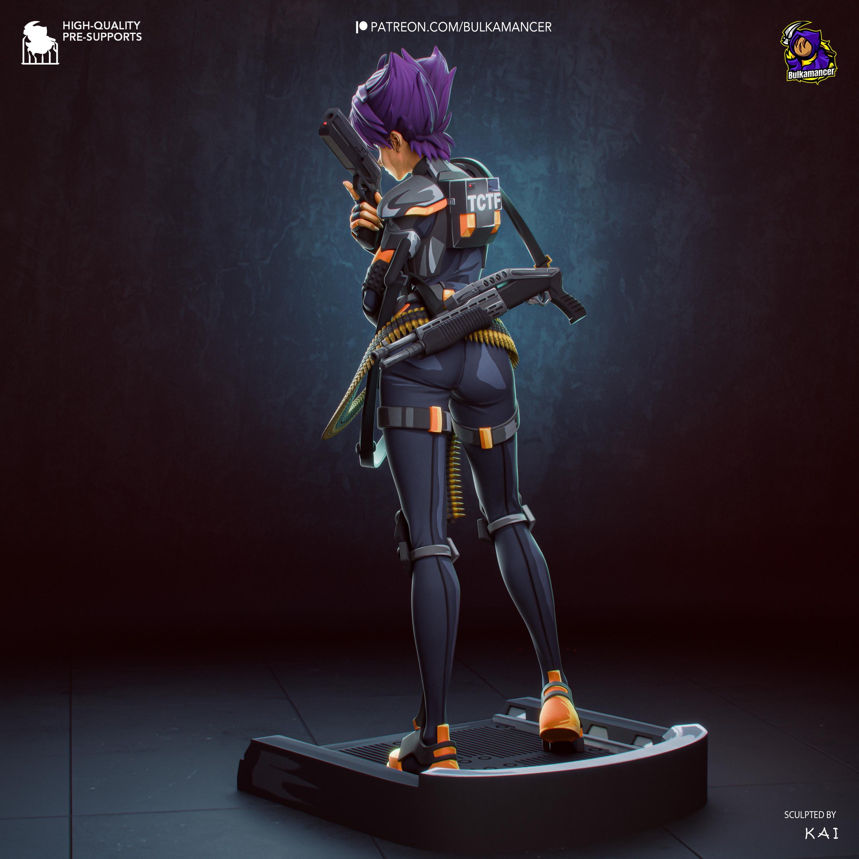 Exceptional Operative - Cyberpunk Agent Action Game Konoko Oni Resin Figure 16K