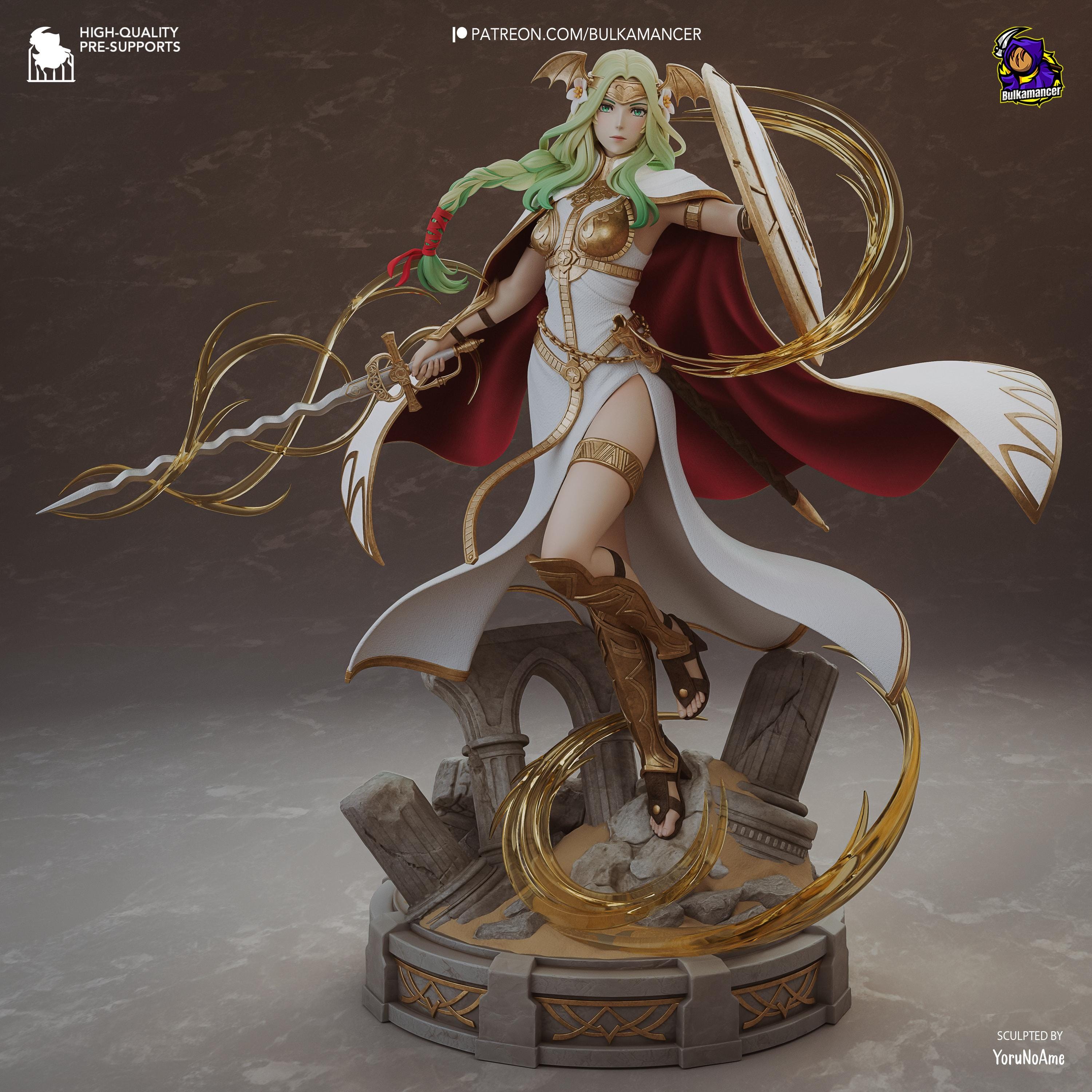 Crestbound Saint - Immaculate One Crest Bearer Silver Saint Seiros Resin Figure 16K
