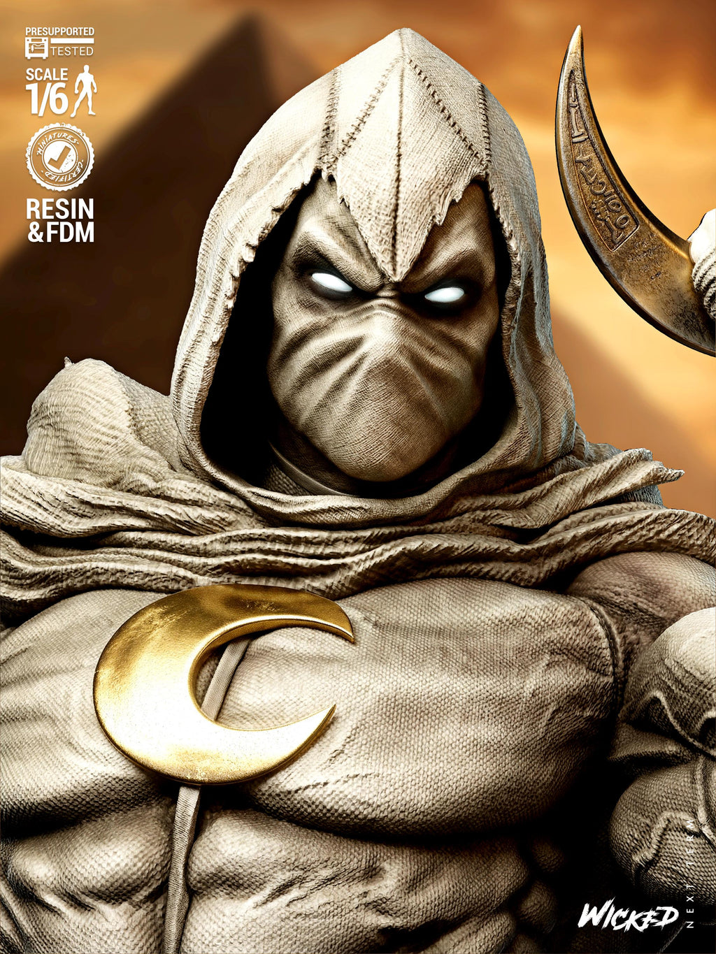 The Lunar Warden - Vigilante Midnight Guardian Spector Moon Knight Resin Figure 16K