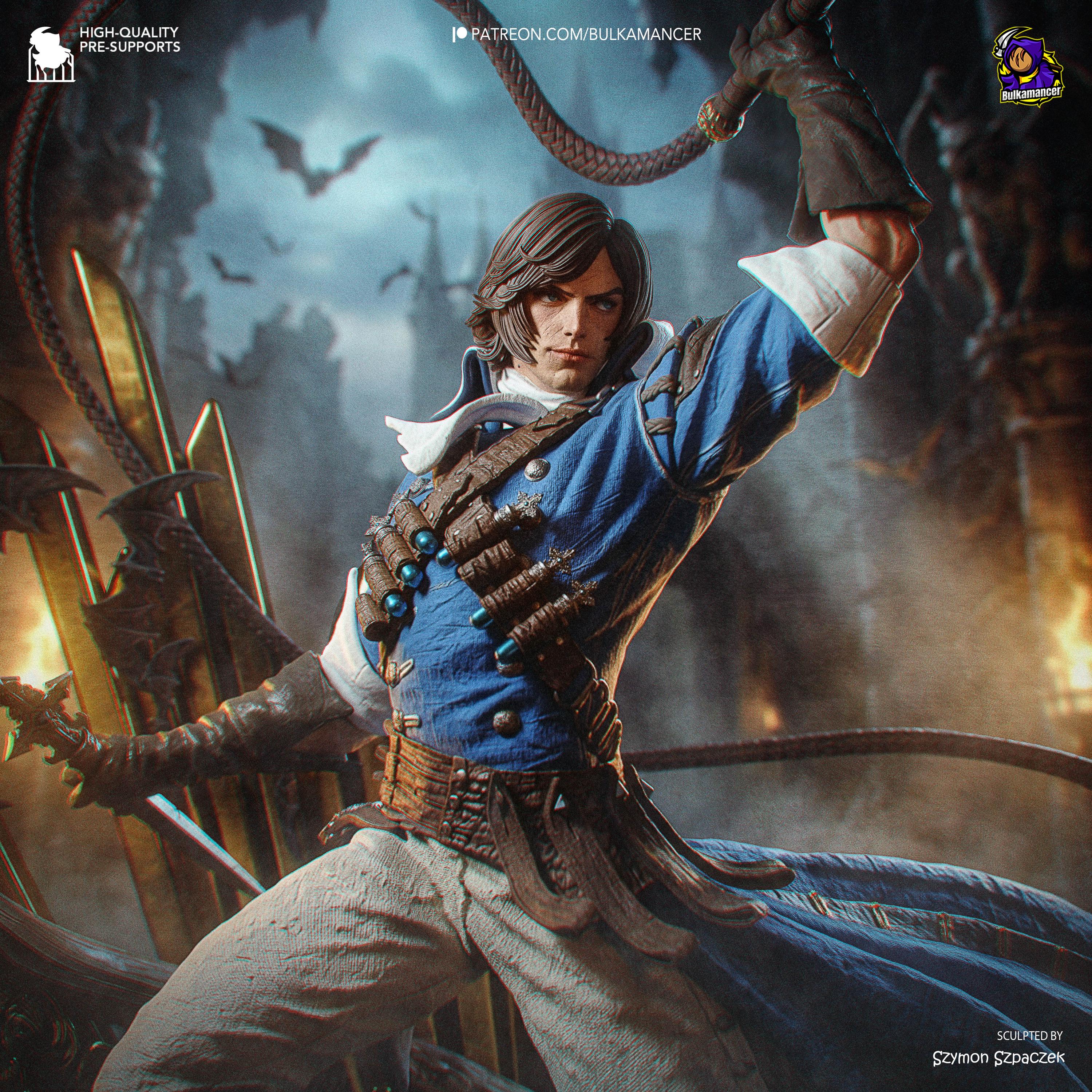 Castle Bane - Vampire Hunter Gothic Warrior Richter Belmont Resin Figure 16K