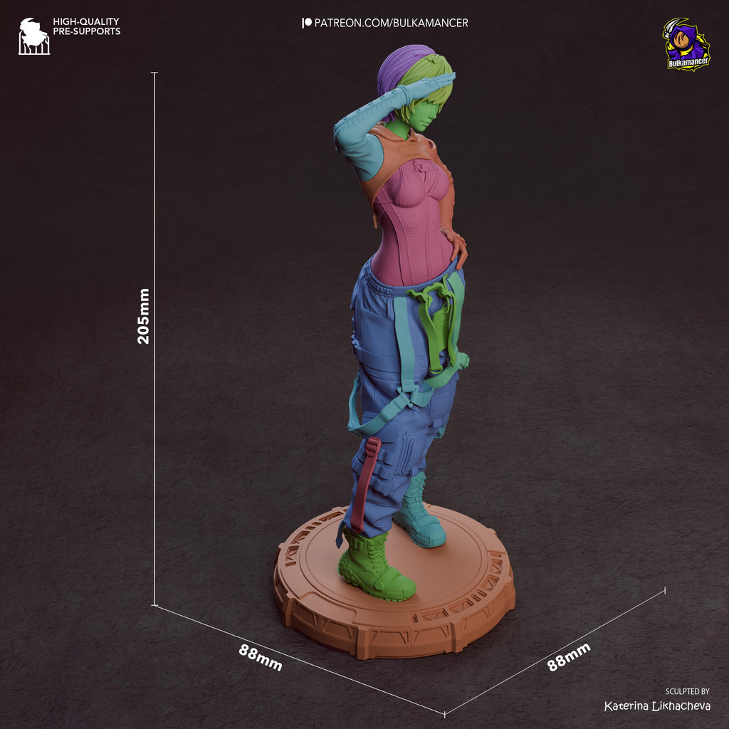 Warden Of Eidos - Sci-fi Cyber Support Futuristic Cyberpunk Lily Resin Figure 16K