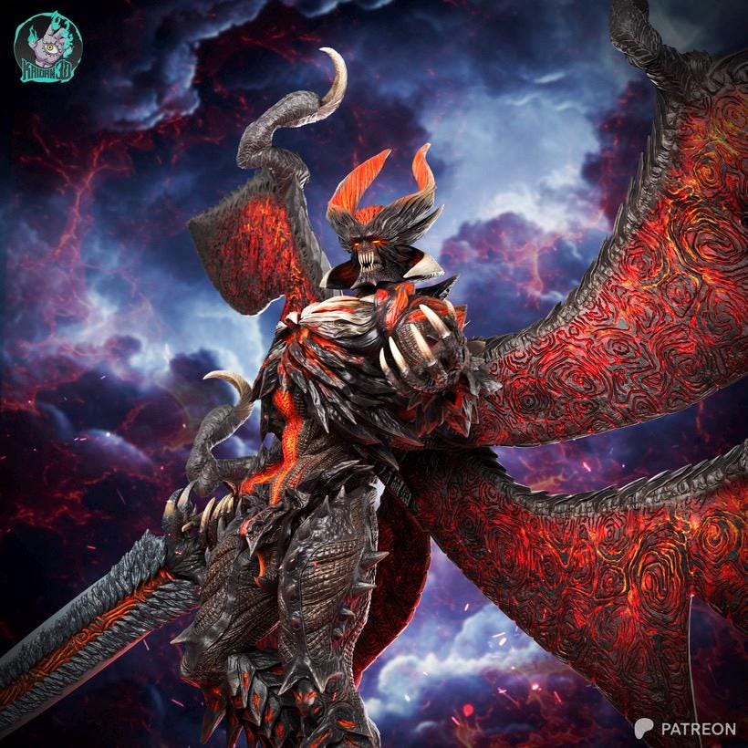 Hellborn Devil Hunter - Demon King Devil Warrior Dante SDT Resin Figure 16K