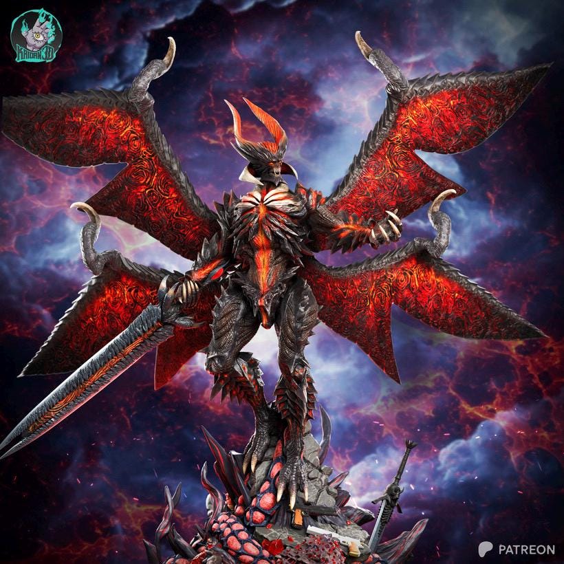 Hellborn Devil Hunter - Demon King Devil Warrior Dante SDT Resin Figure 16K