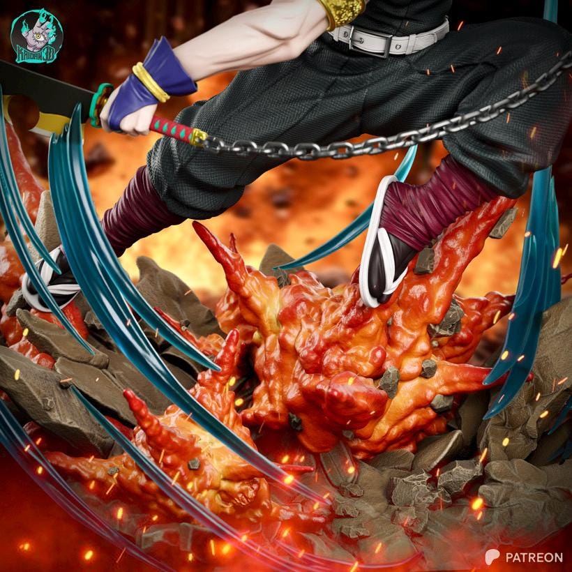 The Flashy Pillar - Anime Master Ninja Monster Slayer Tengen Uzui Resin Figure 16K