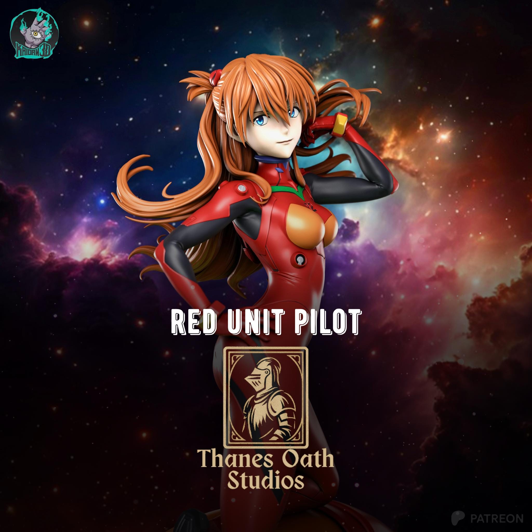 Red Unit Pilot - Anime Pilot Crimson Valkyrie Asuka Langley Resin Figure 16K