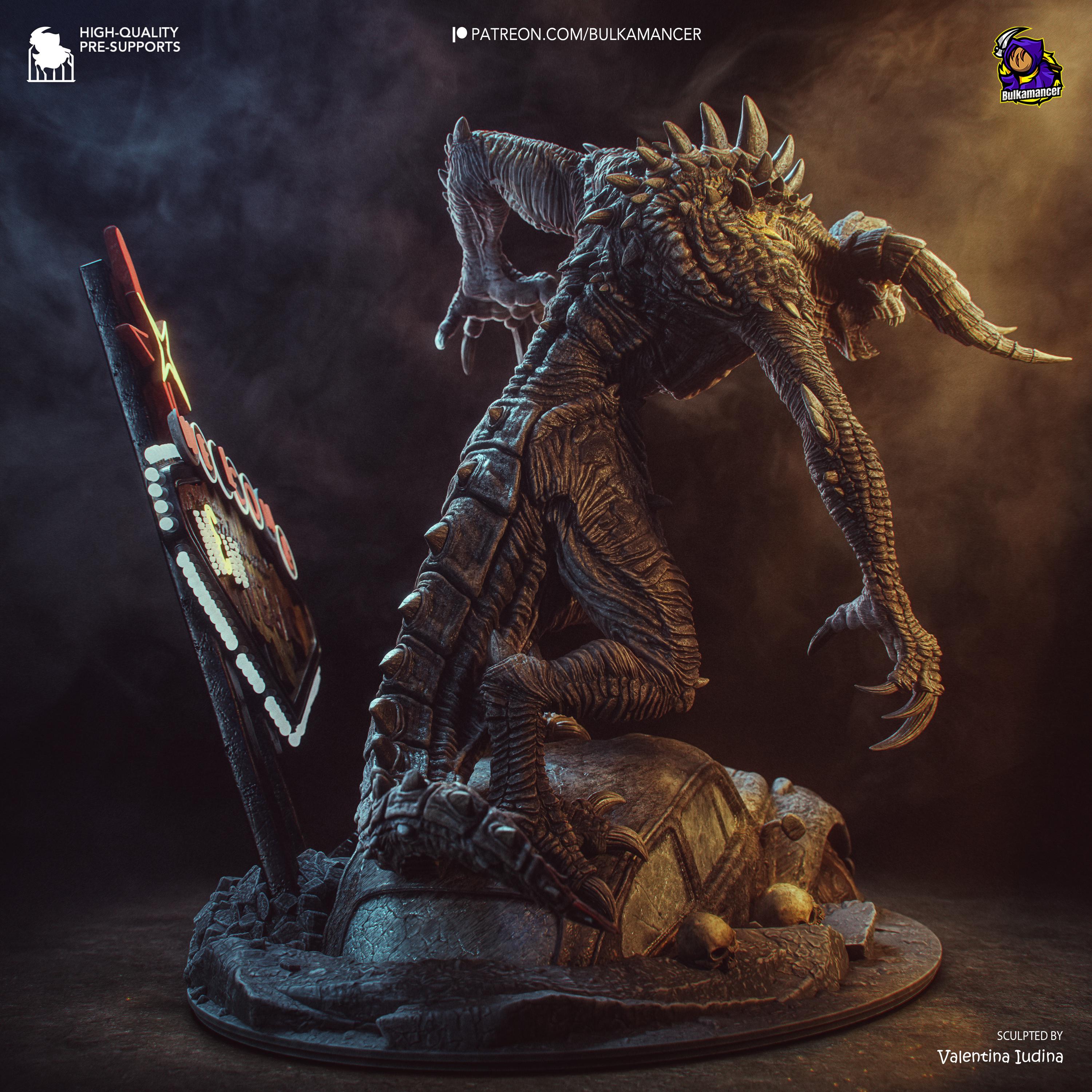 Nuclear Dreadbeast - Post Apocalyptic Wasteland Monster Deathclaw Resin Figure 16K