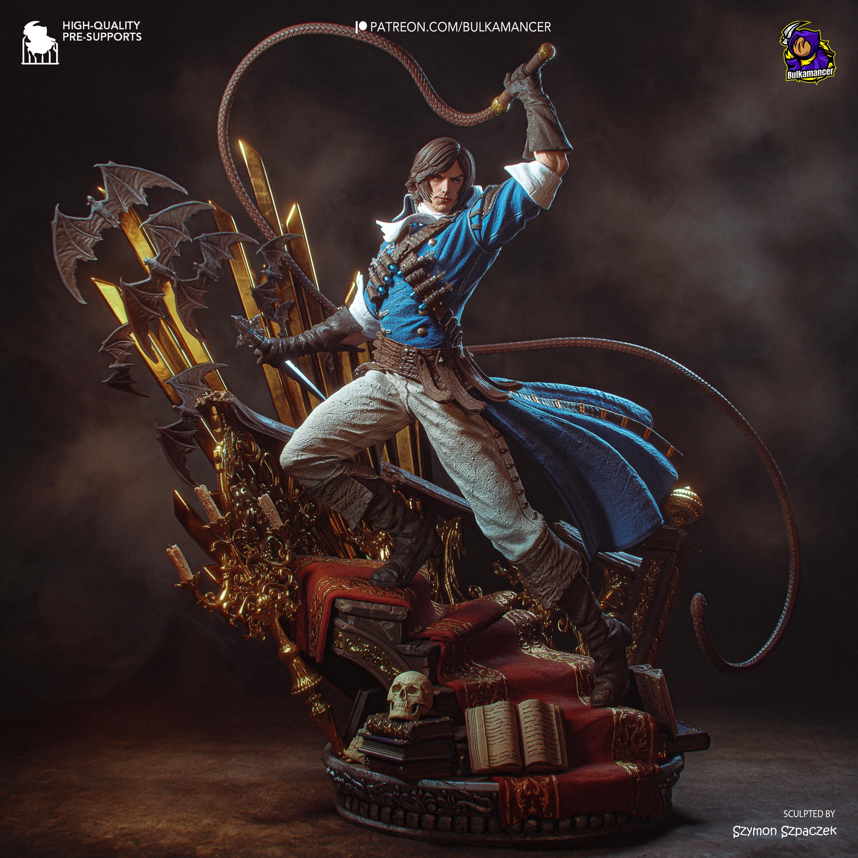 Castle Bane - Vampire Hunter Gothic Warrior Richter Belmont Resin Figure 16K