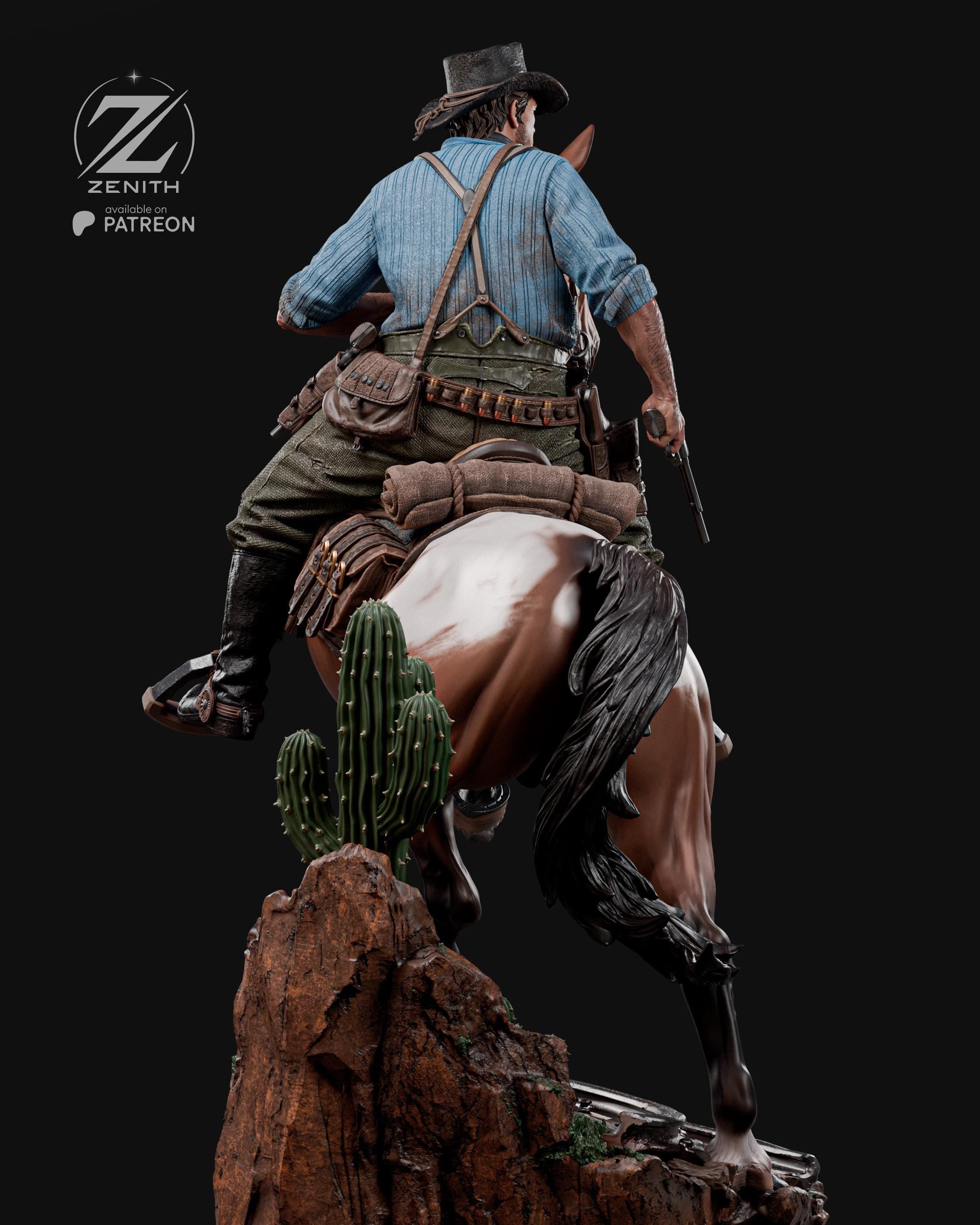 The Dying West - Western Cowboy Outlaw Gunslinger Arthur Morgan Resin Figure 16K