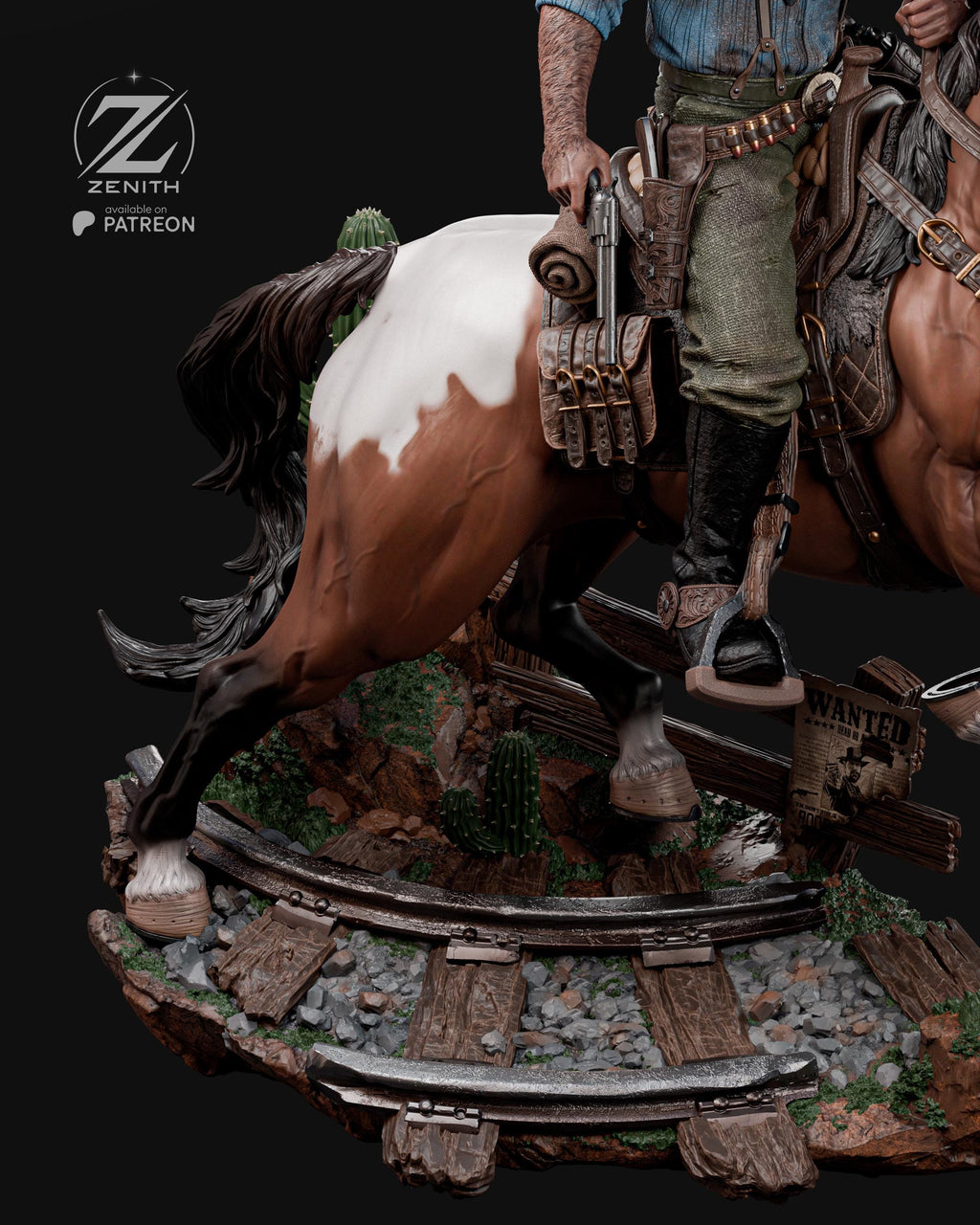 The Dying West - Western Cowboy Outlaw Gunslinger Arthur Morgan Resin Figure 16K