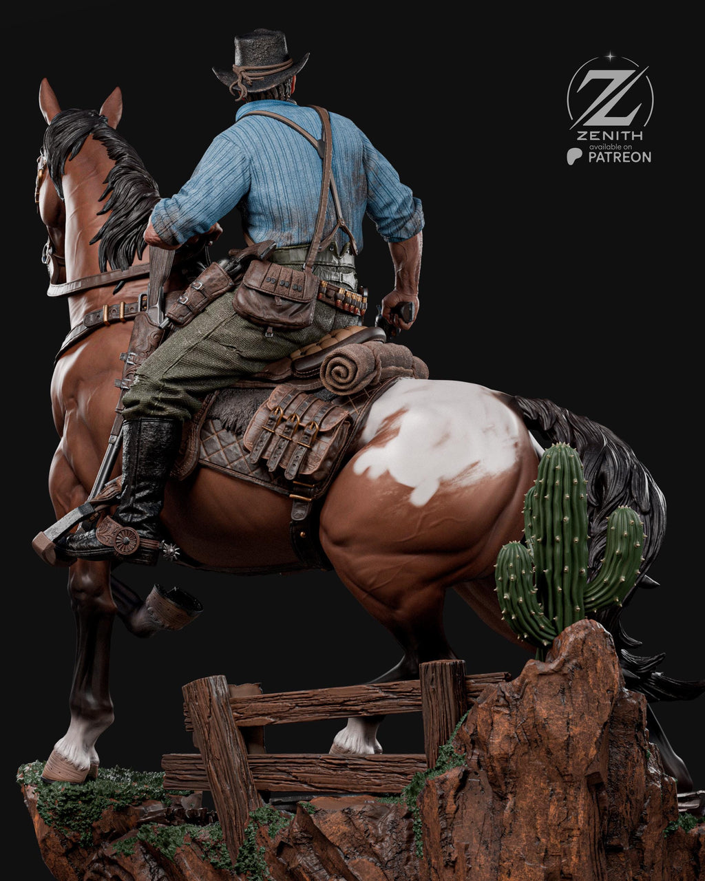 The Dying West - Western Cowboy Outlaw Gunslinger Arthur Morgan Resin Figure 16K
