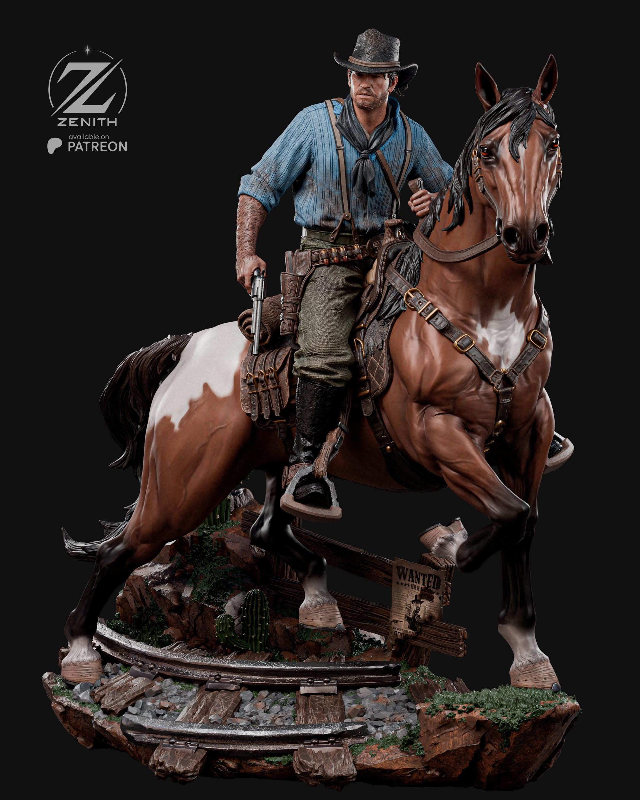 The Dying West - Western Cowboy Outlaw Gunslinger Arthur Morgan Resin Figure 16K