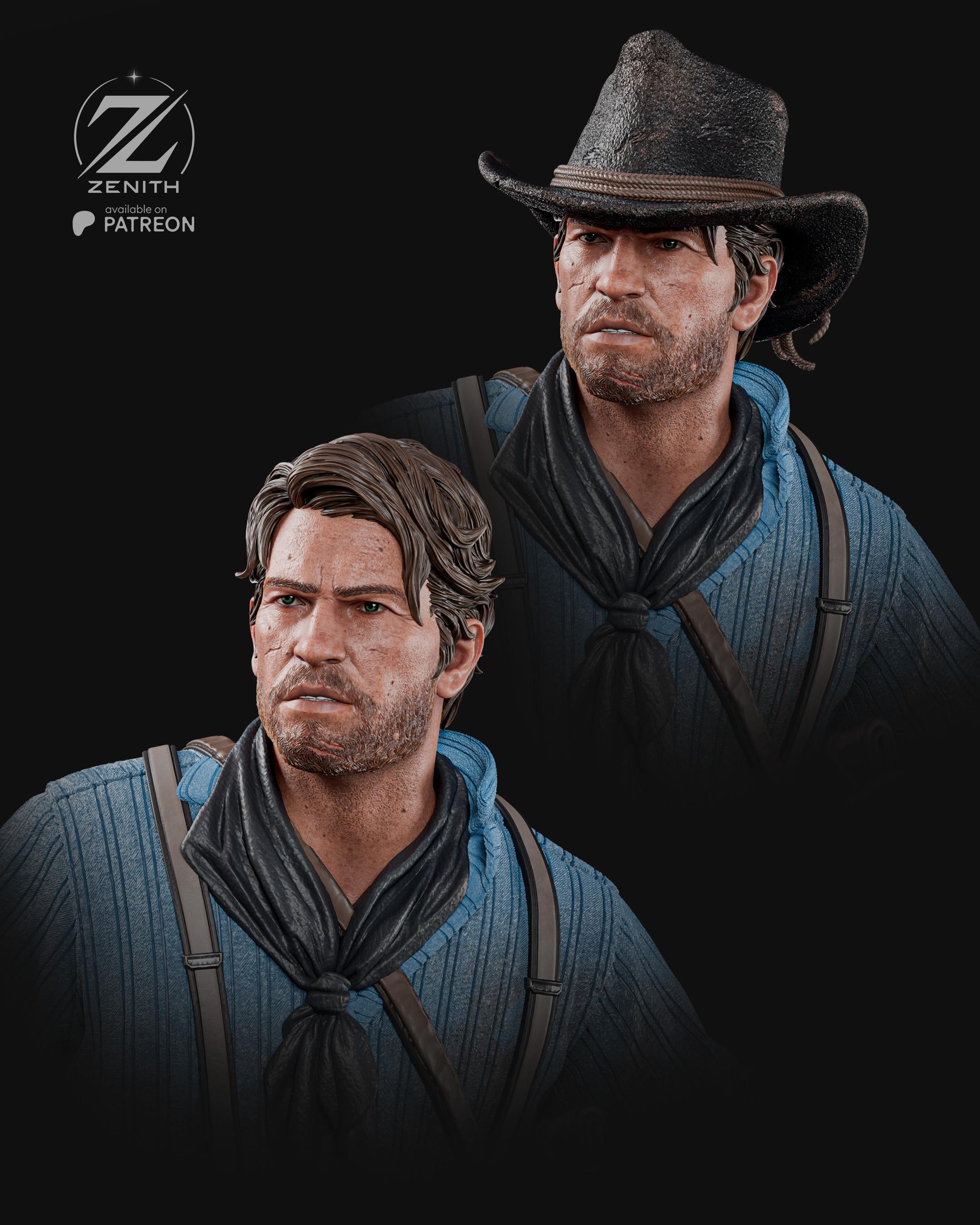 The Dying West - Western Cowboy Outlaw Gunslinger Arthur Morgan Resin Figure 16K
