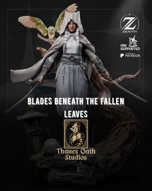 Blades Beneath The Fallen Leaves - Samurai Wanderer Dual Blade Ahsoka Tano Resin Figure 16K