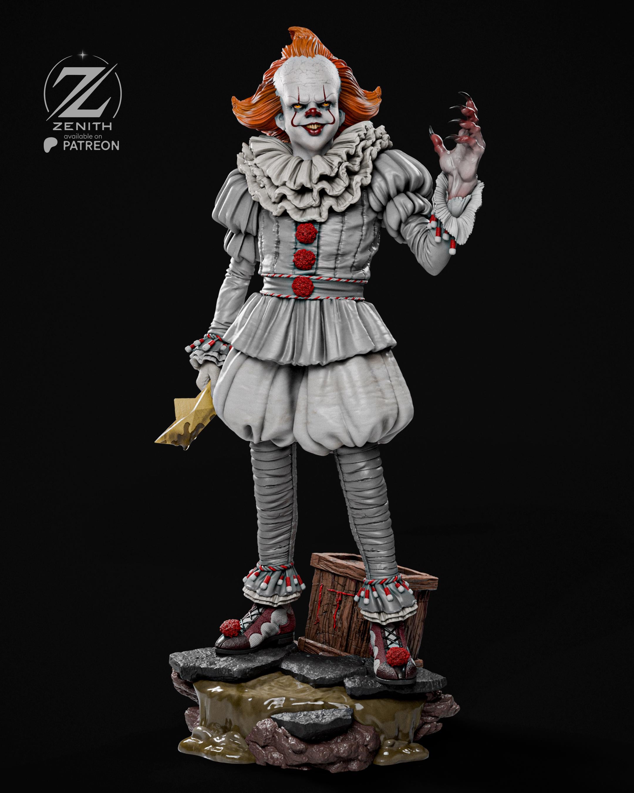The Smile In The Drain - Clown Horror Monster Creepy Pennywise Resin Figure 16K