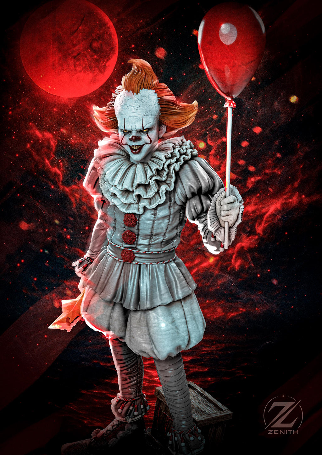 The Smile In The Drain - Clown Horror Monster Creepy Pennywise Resin Figure 16K