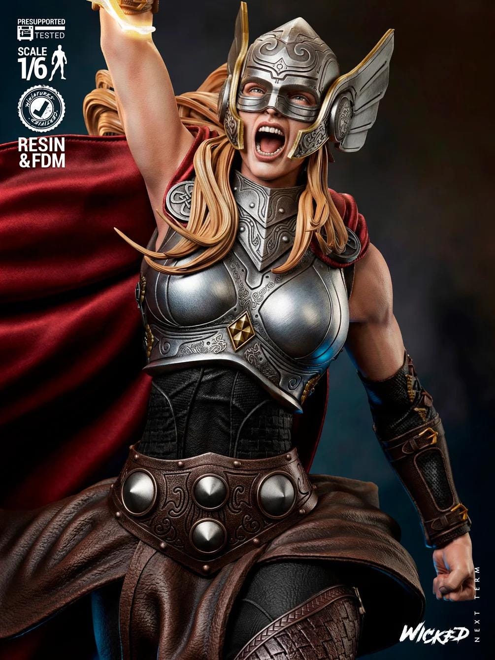 Daughter Of The Storm - Goddess Of Thunder Norse Superhero Thor Resin Figure 16K