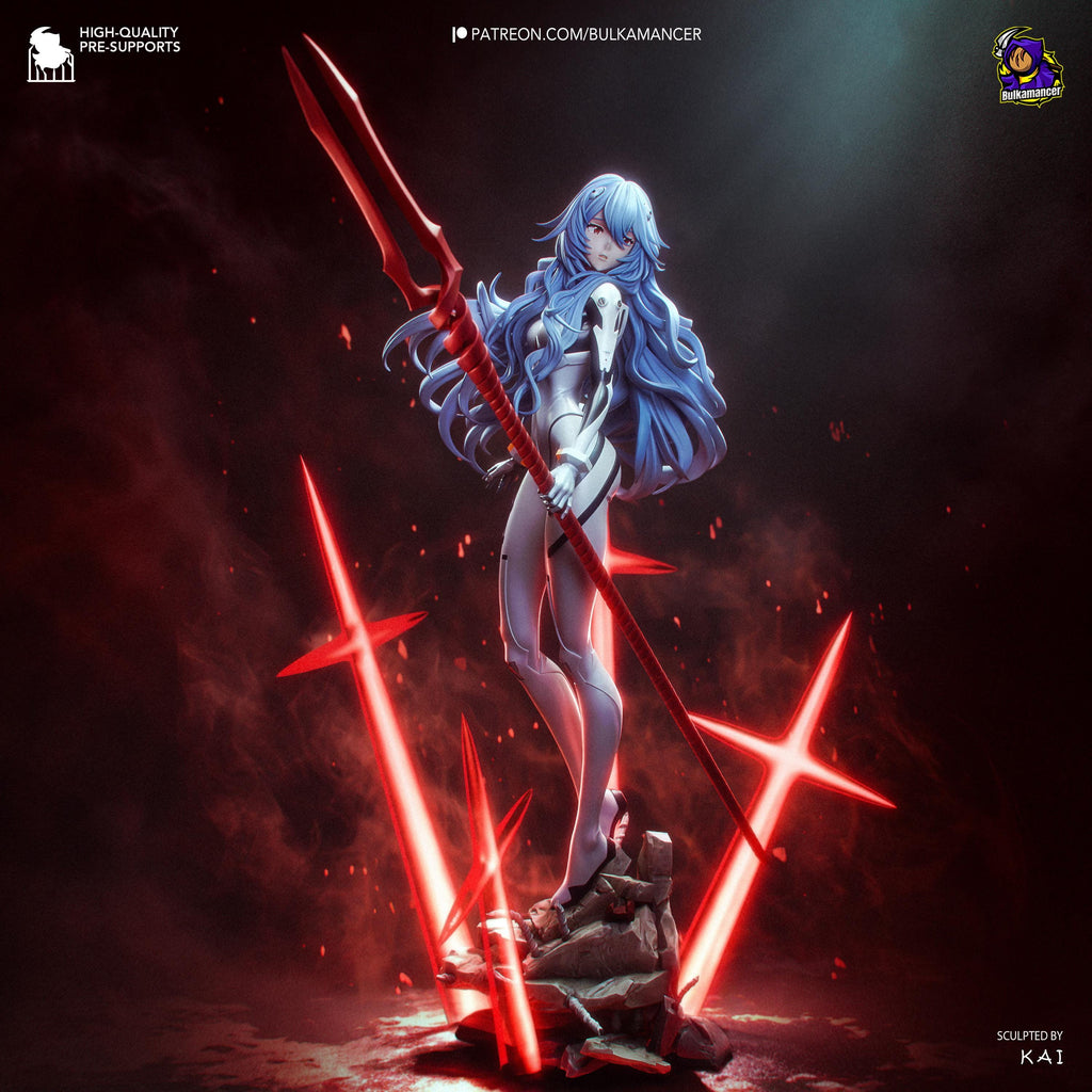 Silence In Blue - Anime Display Figure Rei Ayanami Evangelion Resin Figure 16K