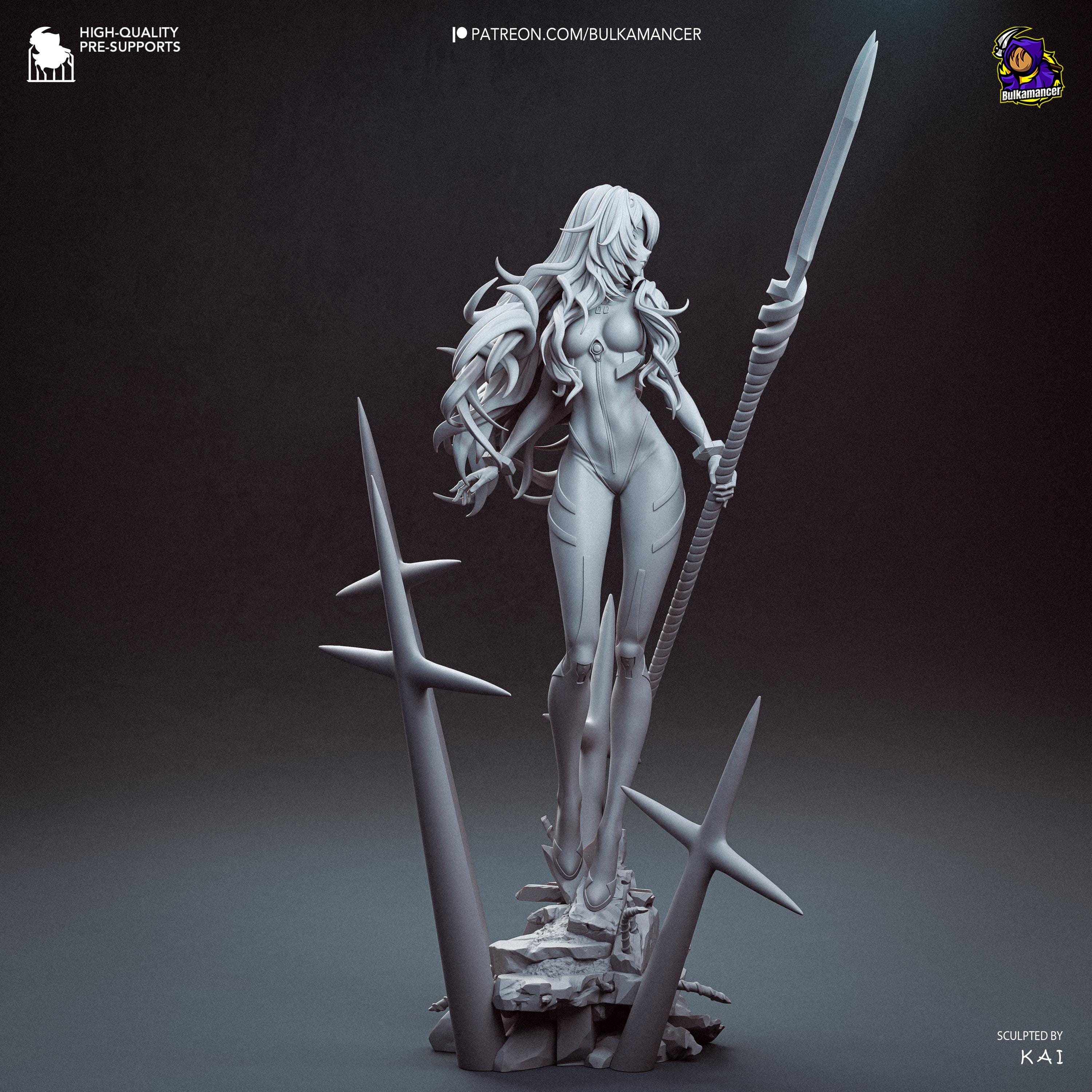 Silence In Blue - Anime Display Figure Rei Ayanami Evangelion Resin Figure 16K