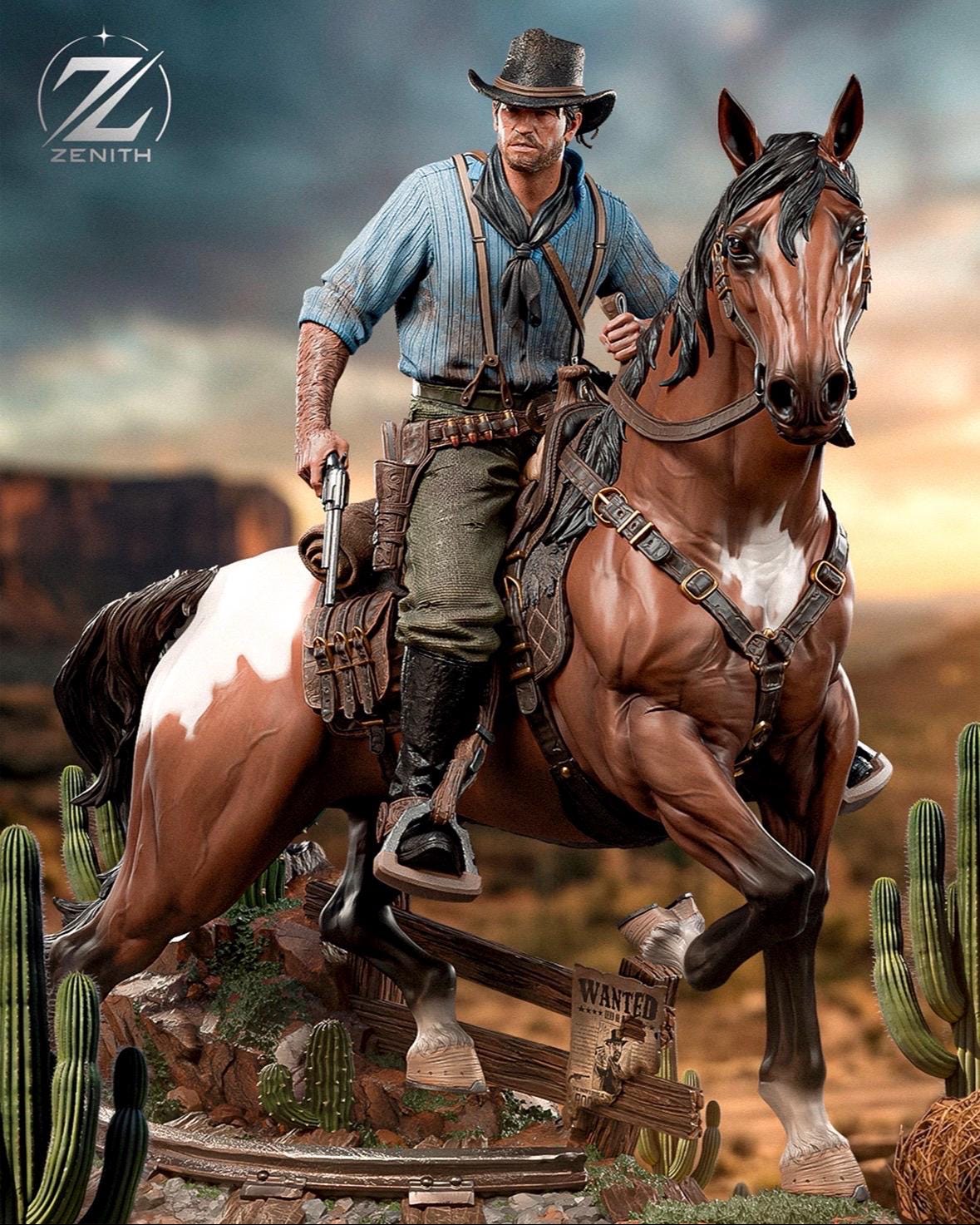 The Dying West - Western Cowboy Outlaw Gunslinger Arthur Morgan Resin Figure 16K