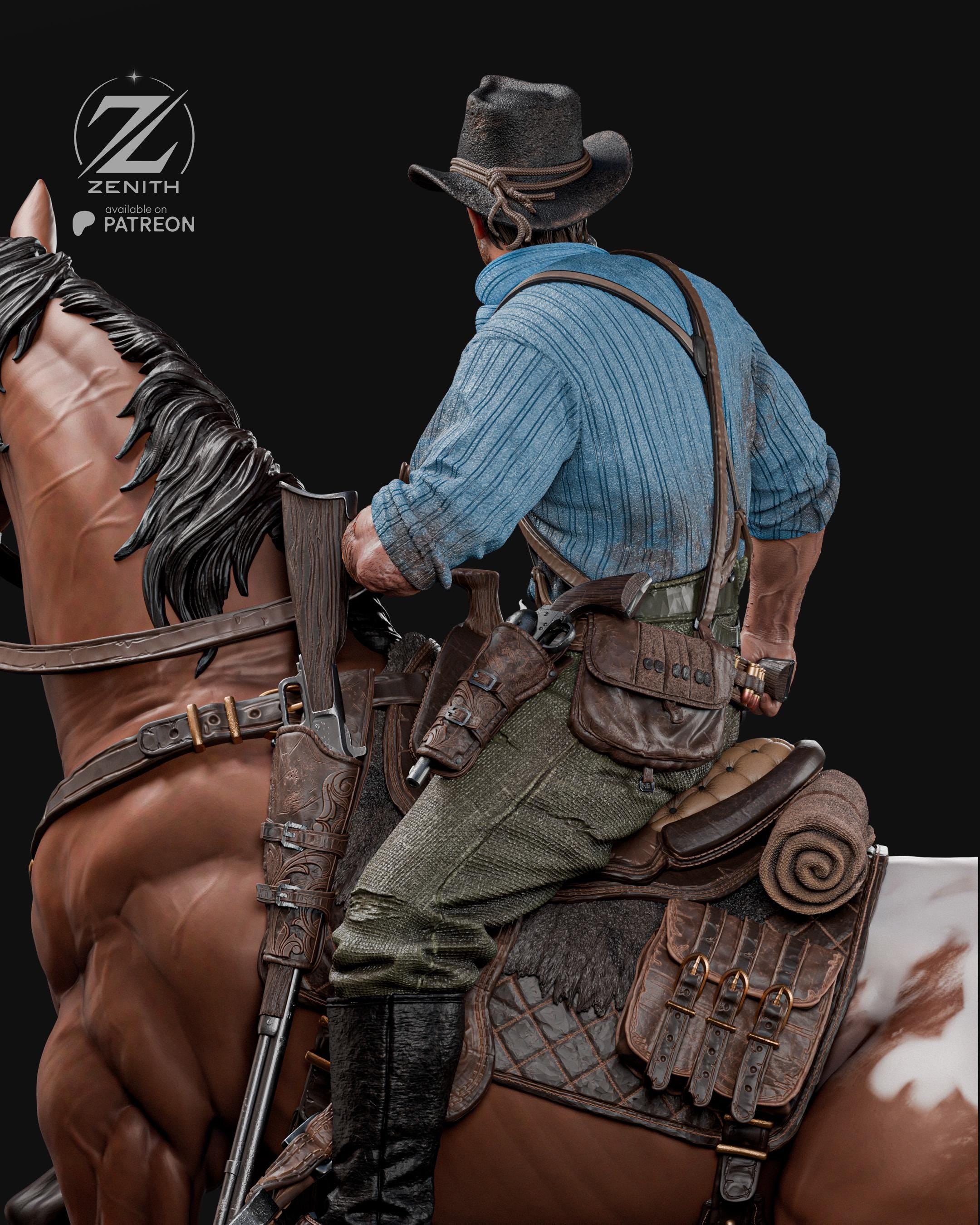 The Dying West - Western Cowboy Outlaw Gunslinger Arthur Morgan Resin Figure 16K