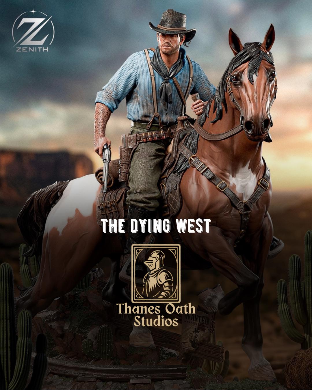 The Dying West - Western Cowboy Outlaw Gunslinger Arthur Morgan Resin Figure 16K