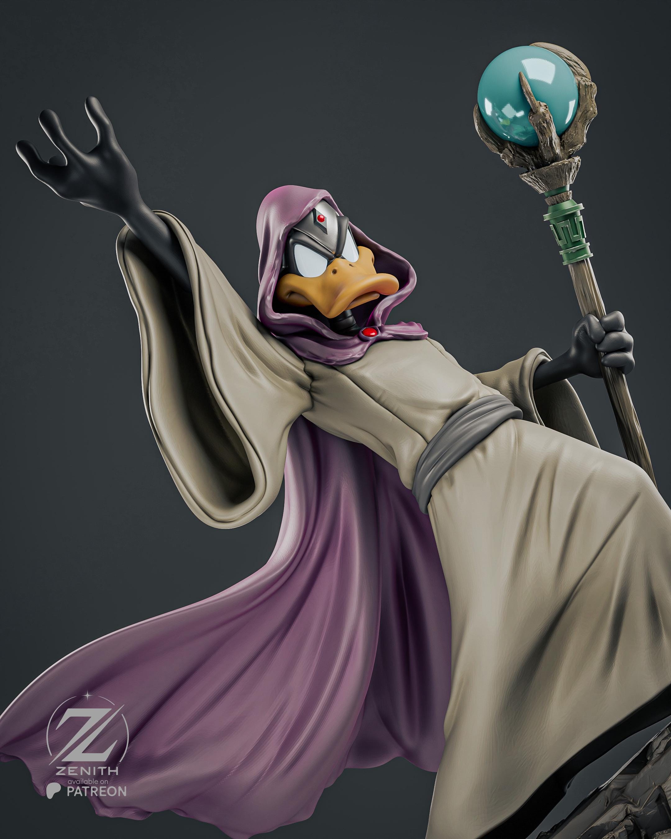 The Quackmancer - Wizard Duck Classic Cartoon Daffy Duck Resin Figure 16K