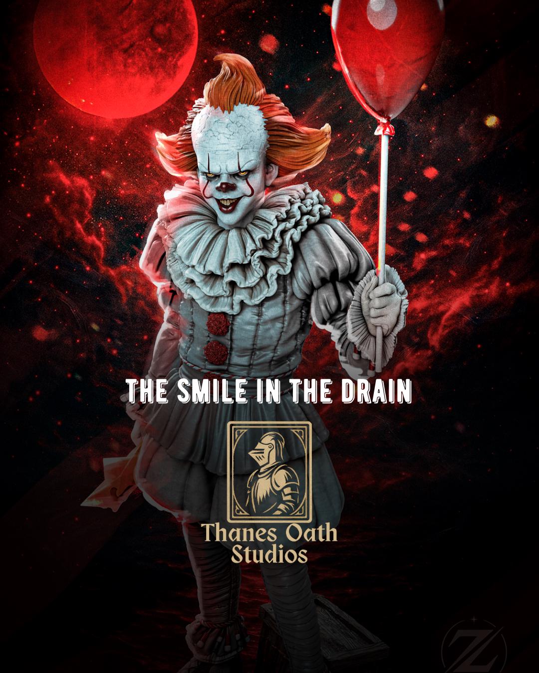 The Smile In The Drain - Clown Horror Monster Creepy Pennywise Resin Figure 16K