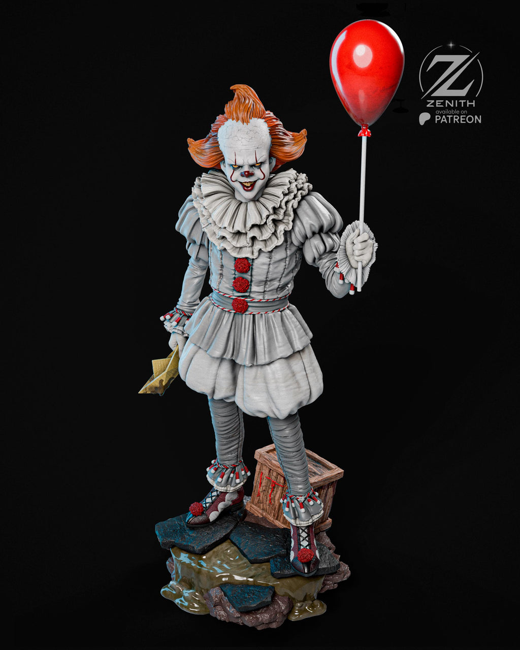 The Smile In The Drain - Clown Horror Monster Creepy Pennywise Resin Figure 16K