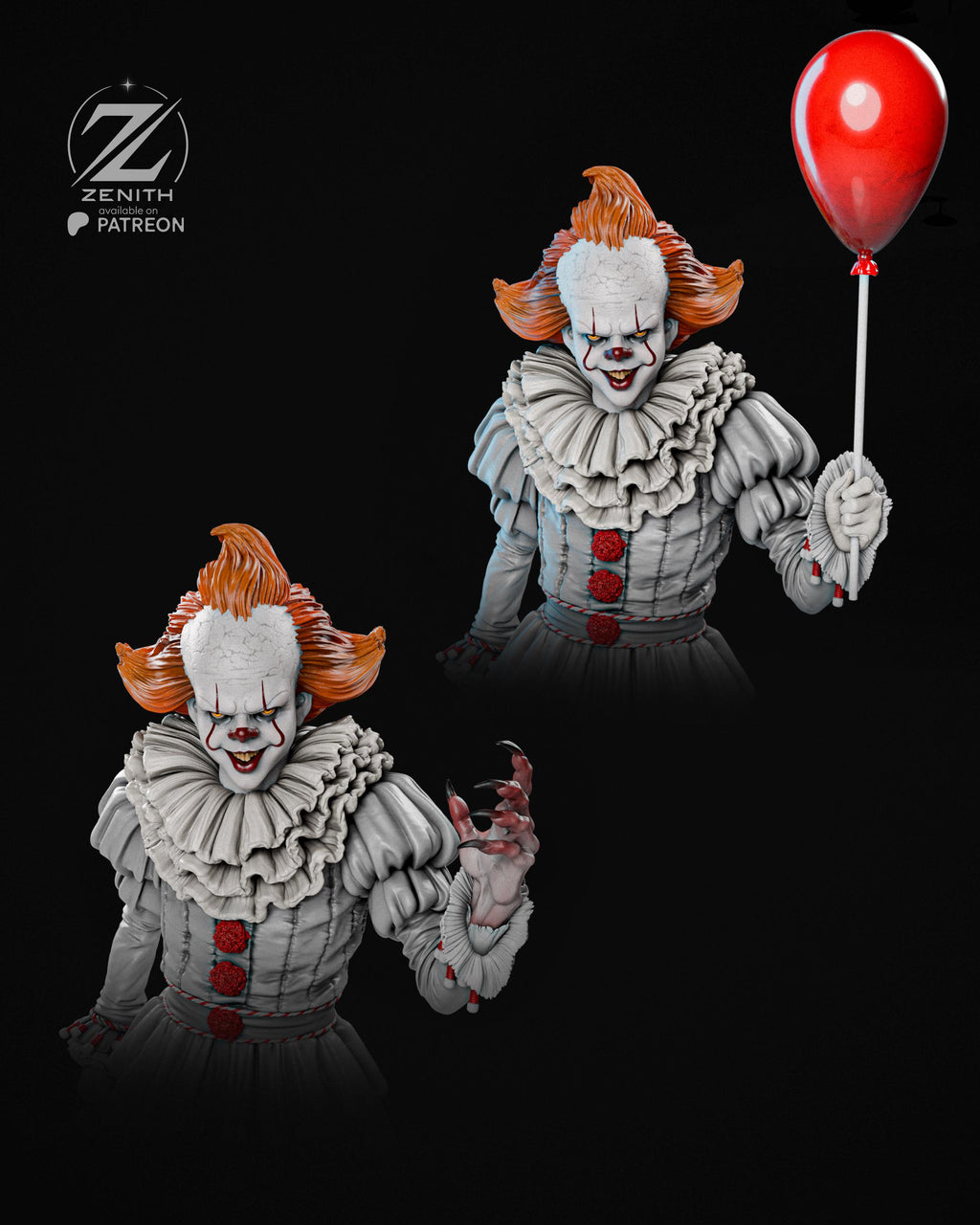 The Smile In The Drain - Clown Horror Monster Creepy Pennywise Resin Figure 16K