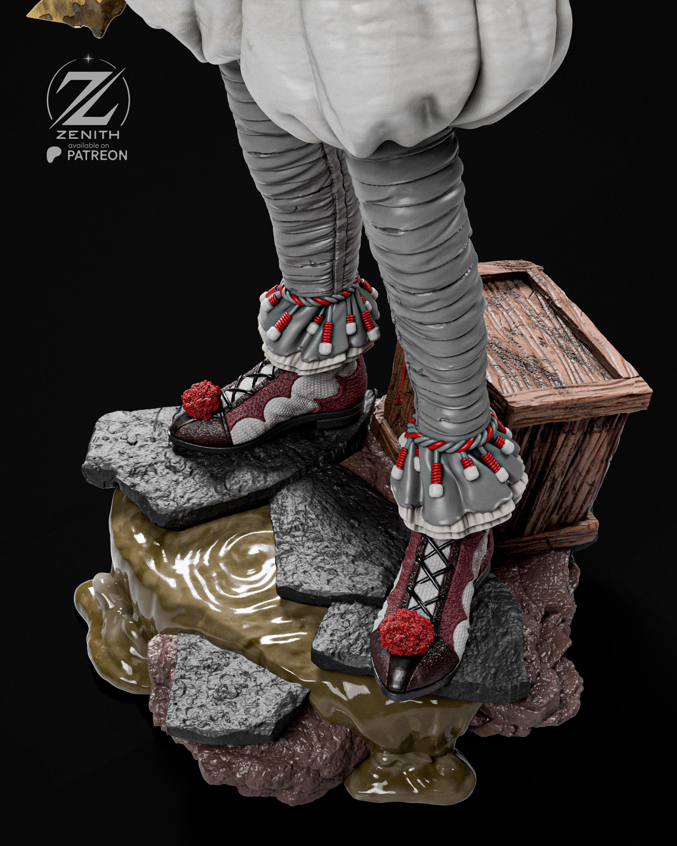 The Smile In The Drain - Clown Horror Monster Creepy Pennywise Resin Figure 16K