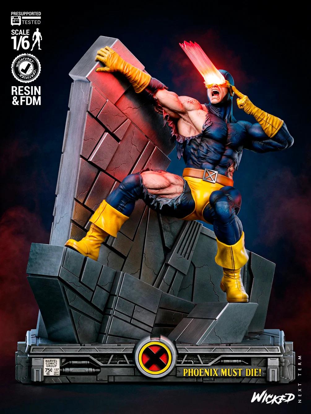 Unbroken Beam - Mutant Superhero Comic Cyclops Resin Figure 16K