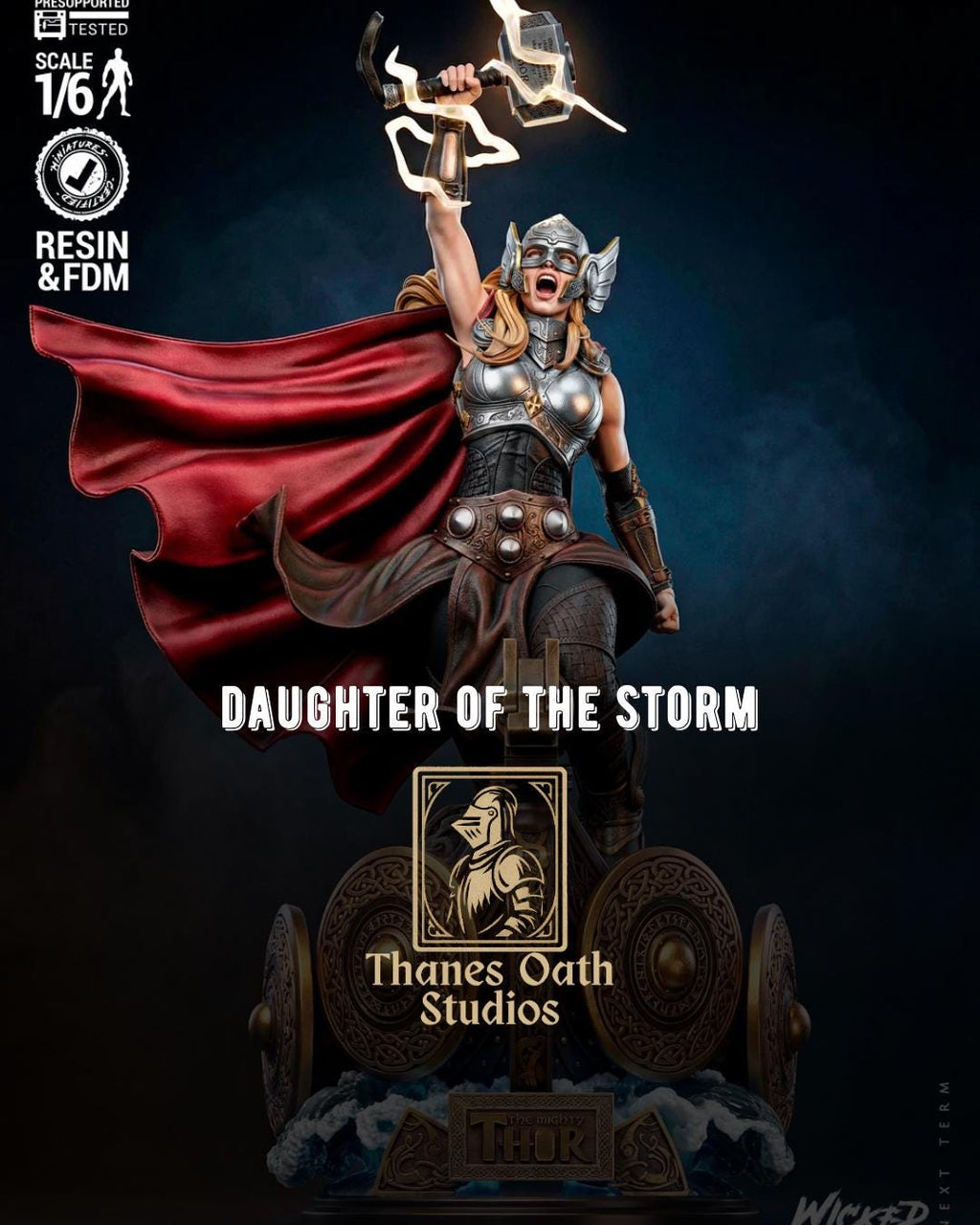Daughter Of The Storm - Goddess Of Thunder Norse Superhero Thor Resin Figure 16K