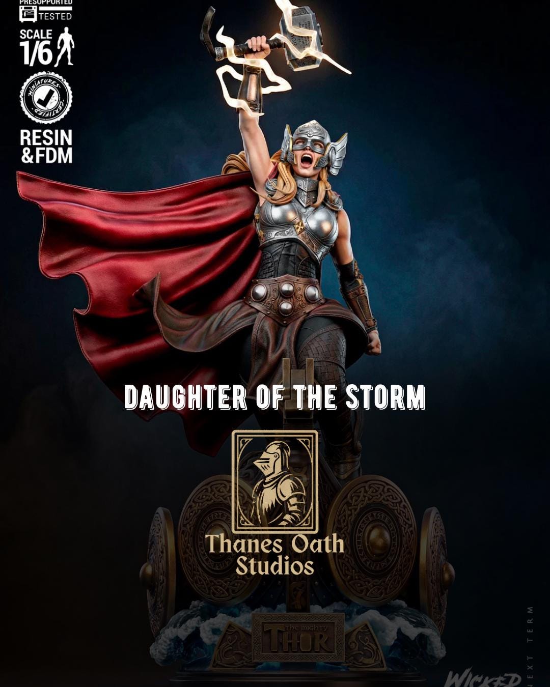 Daughter Of The Storm - Goddess Of Thunder Norse Superhero Thor Resin Figure 16K