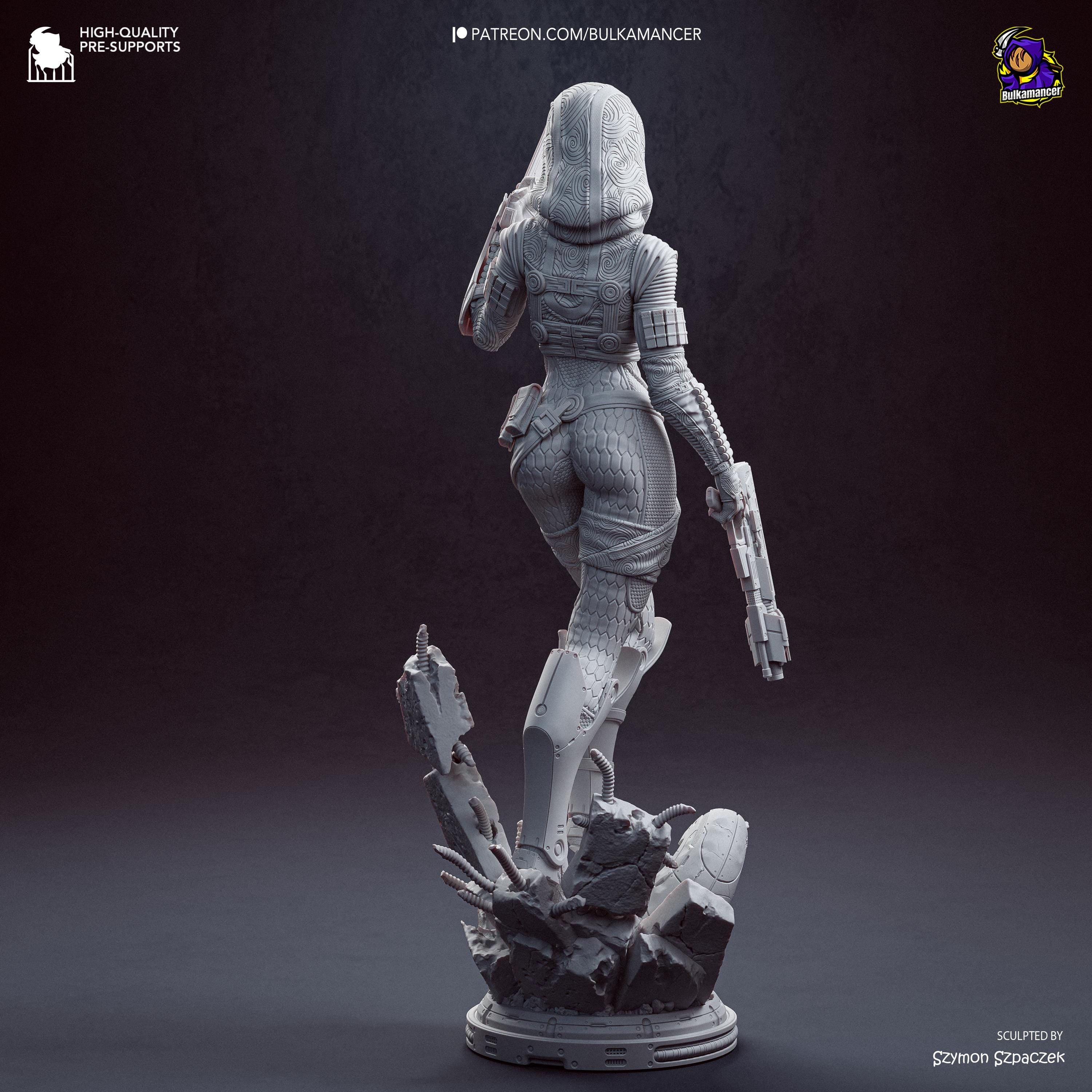 Pilgrim Starfarer - Masked Sci-fi Alien Galaxy Tali’zorah Vas Normandy Resin Figure 16K