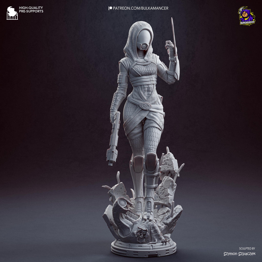 Pilgrim Starfarer - Masked Sci-fi Alien Galaxy Tali’zorah Vas Normandy Resin Figure 16K