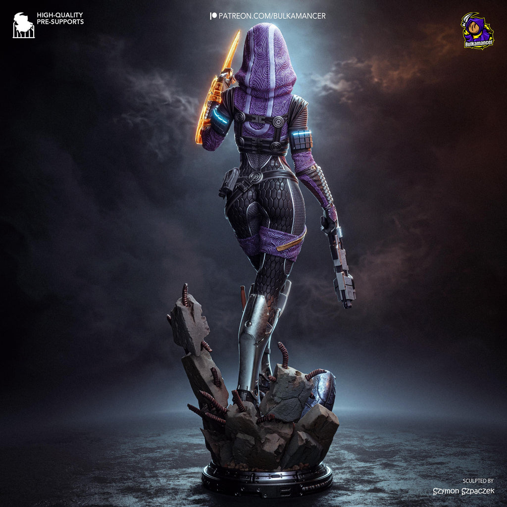 Pilgrim Starfarer - Masked Sci-fi Alien Galaxy Tali’zorah Vas Normandy Resin Figure 16K
