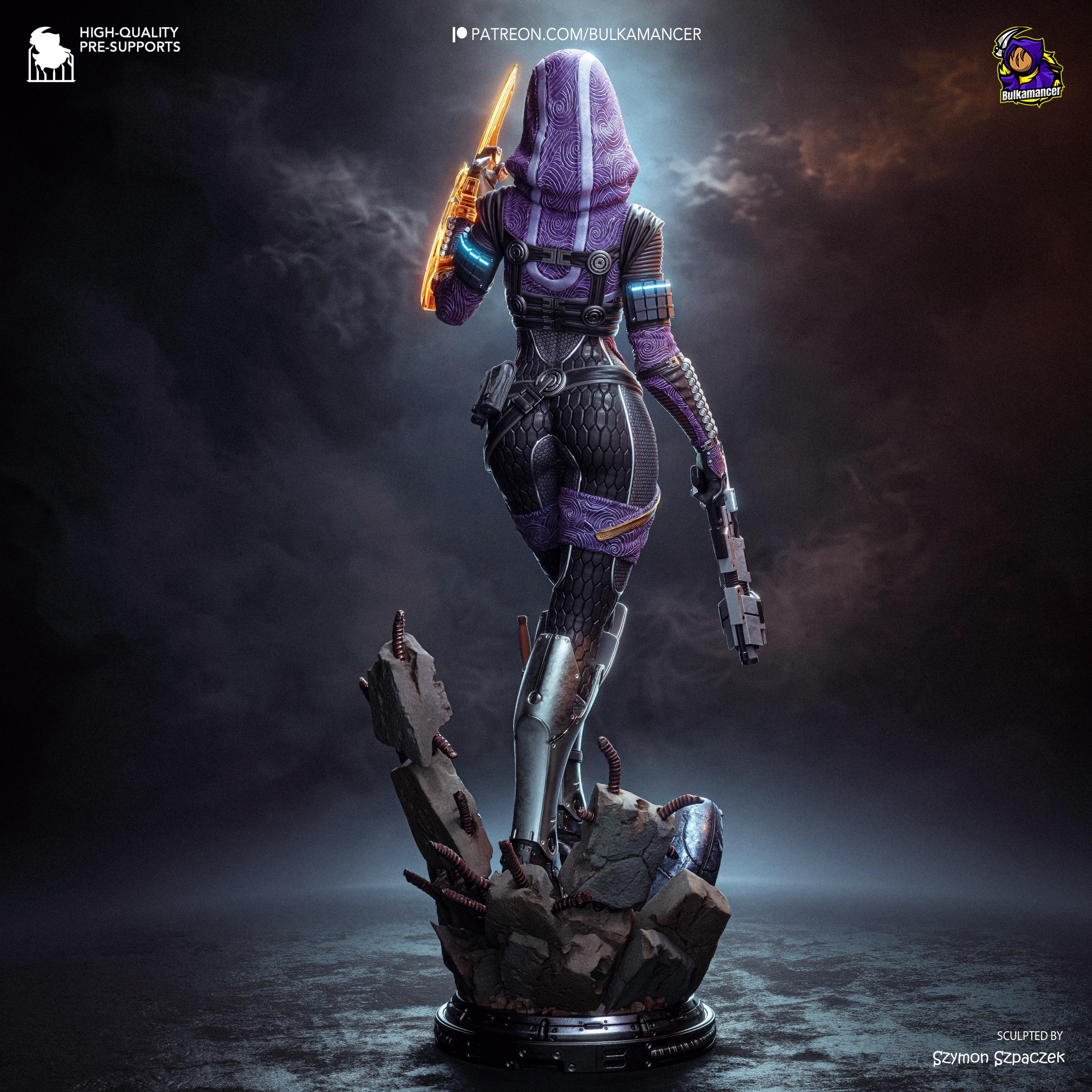 Pilgrim Starfarer - Masked Sci-fi Alien Galaxy Tali’zorah Vas Normandy Resin Figure 16K