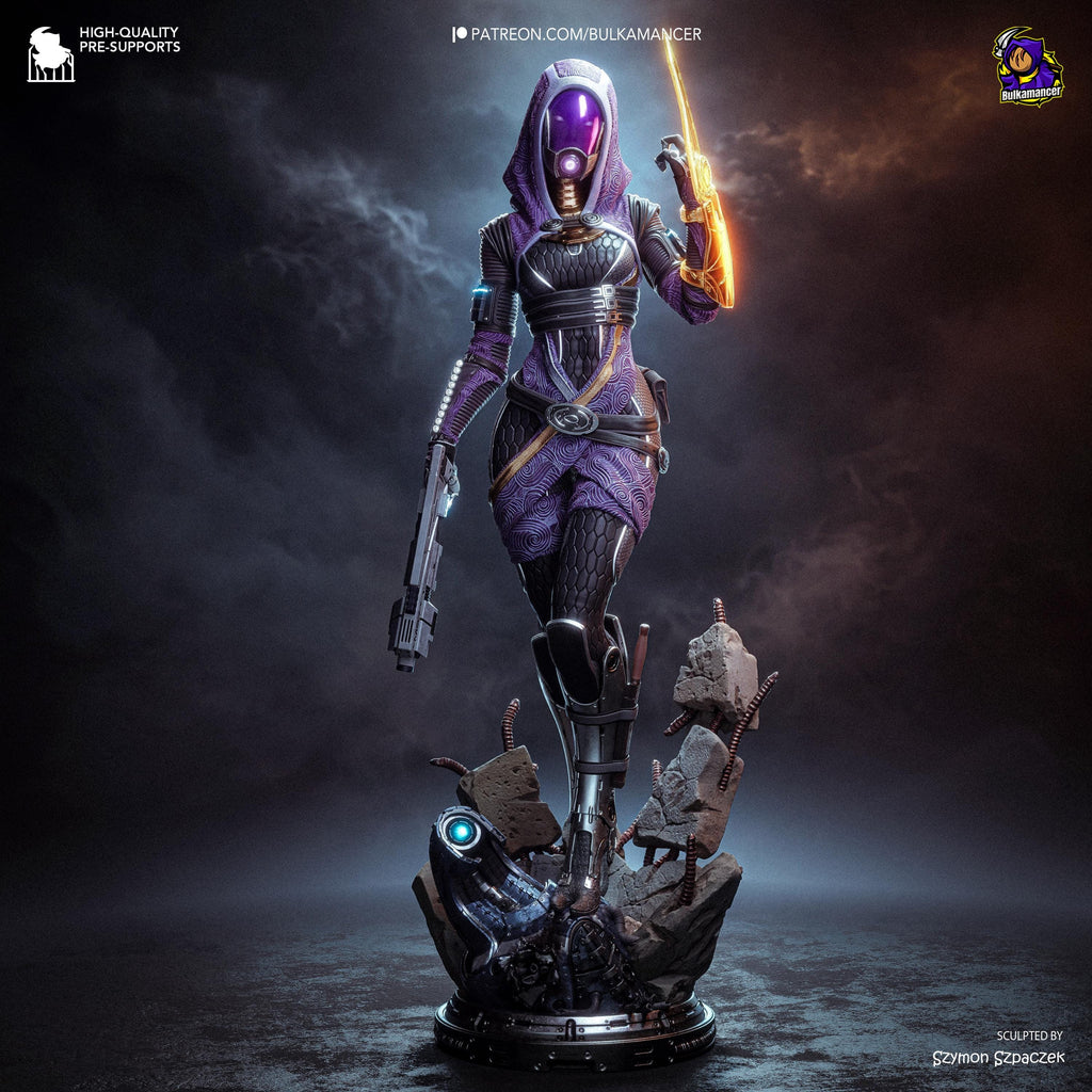 Pilgrim Starfarer - Masked Sci-fi Alien Galaxy Tali’zorah Vas Normandy Resin Figure 16K