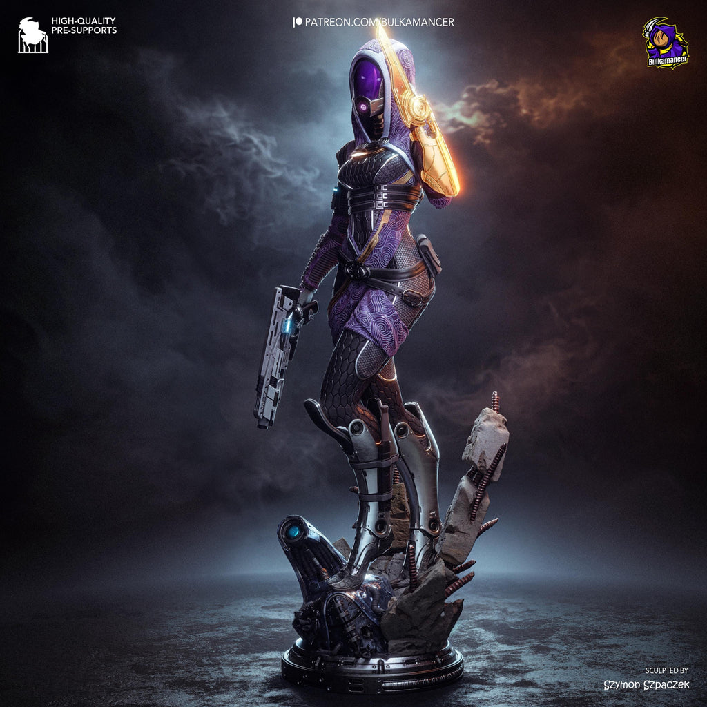 Pilgrim Starfarer - Masked Sci-fi Alien Galaxy Tali’zorah Vas Normandy Resin Figure 16K