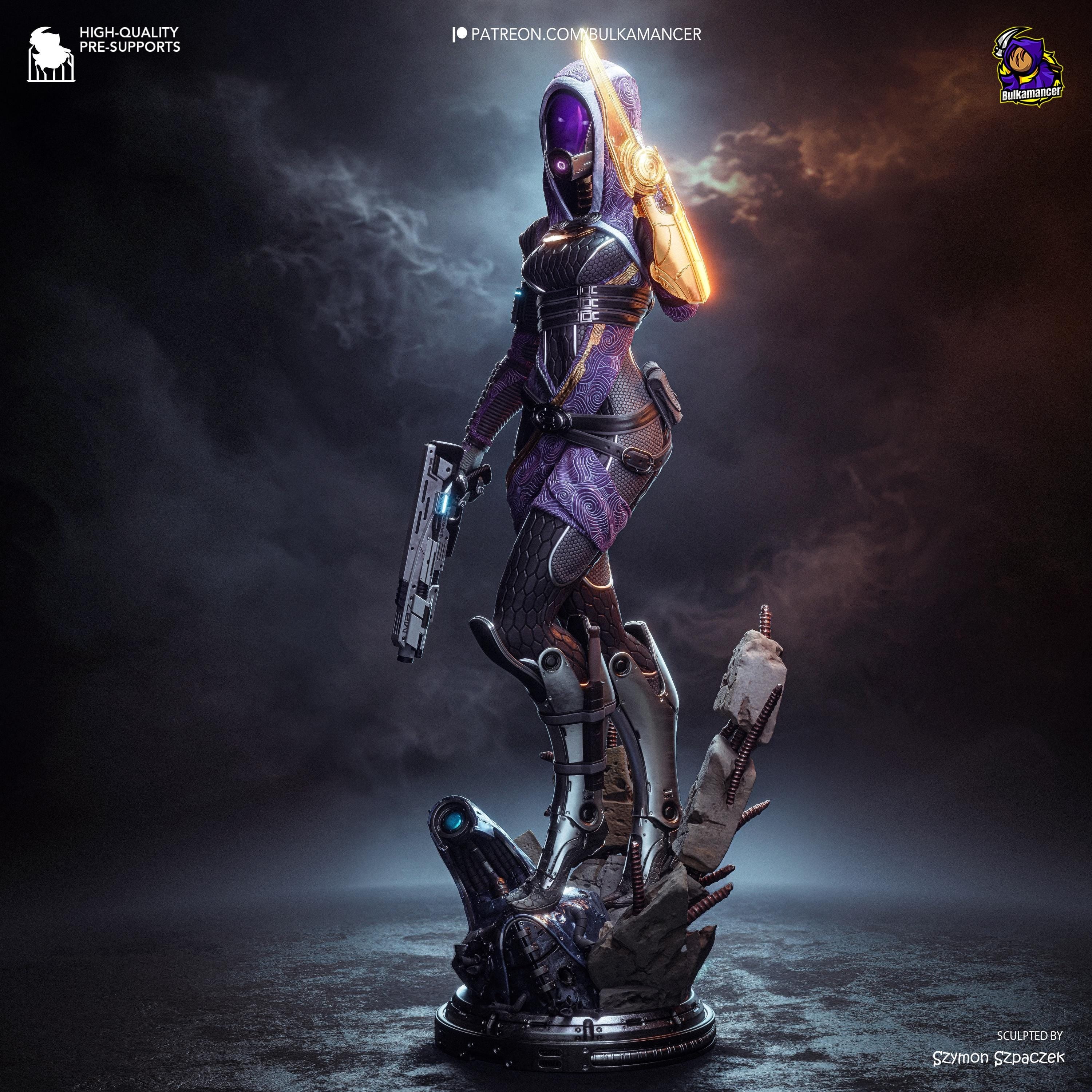 Pilgrim Starfarer - Masked Sci-fi Alien Galaxy Tali’zorah Vas Normandy Resin Figure 16K