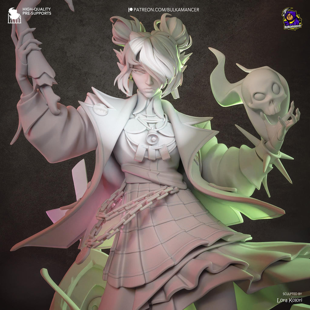 Hollow Marshall - Gothic Anime Necromancer Witch Deadlock Graves Resin Figure 16K