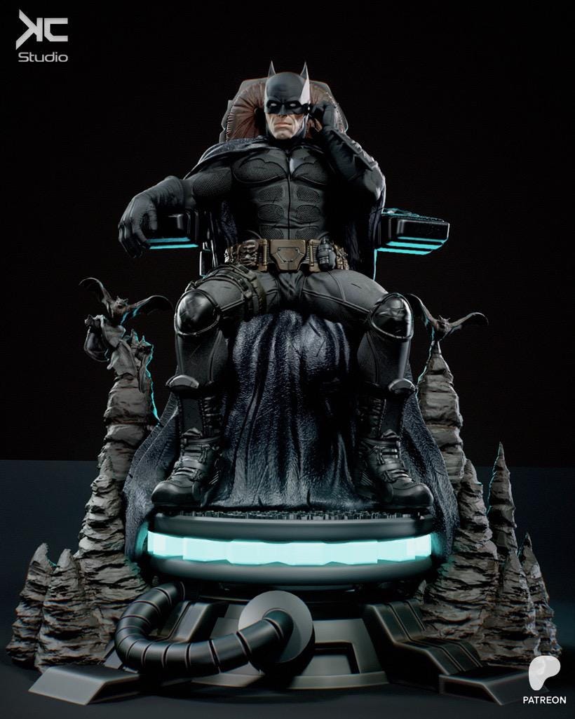 Cities Vengeance - Vigilante Masked Hero Dark Knight Batman Resin Figure 16K