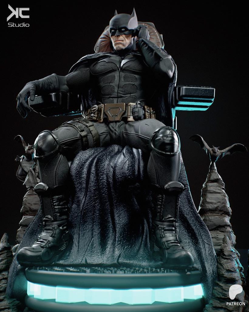 Cities Vengeance - Vigilante Masked Hero Dark Knight Batman Resin Figure 16K